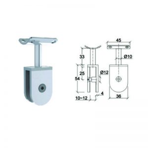 Kẹp kính tay vịn thẳng - GV03
